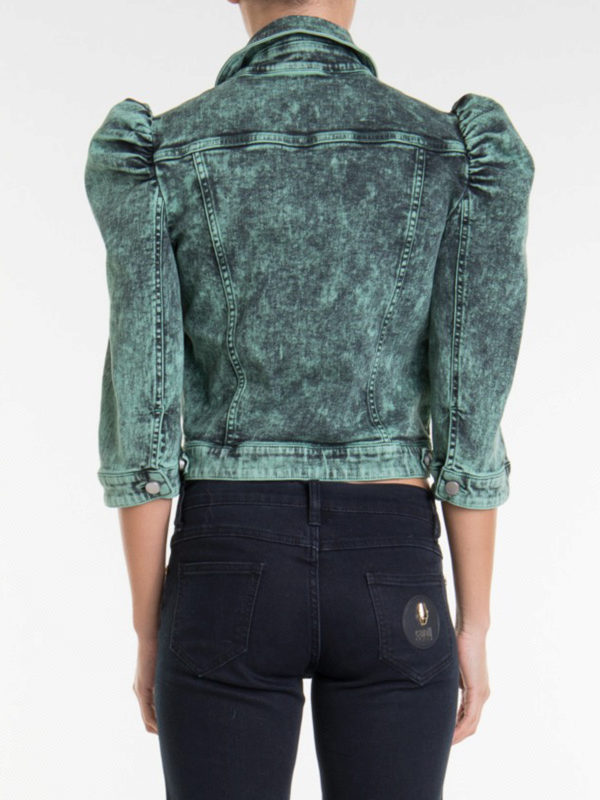 puff arm denim jacket