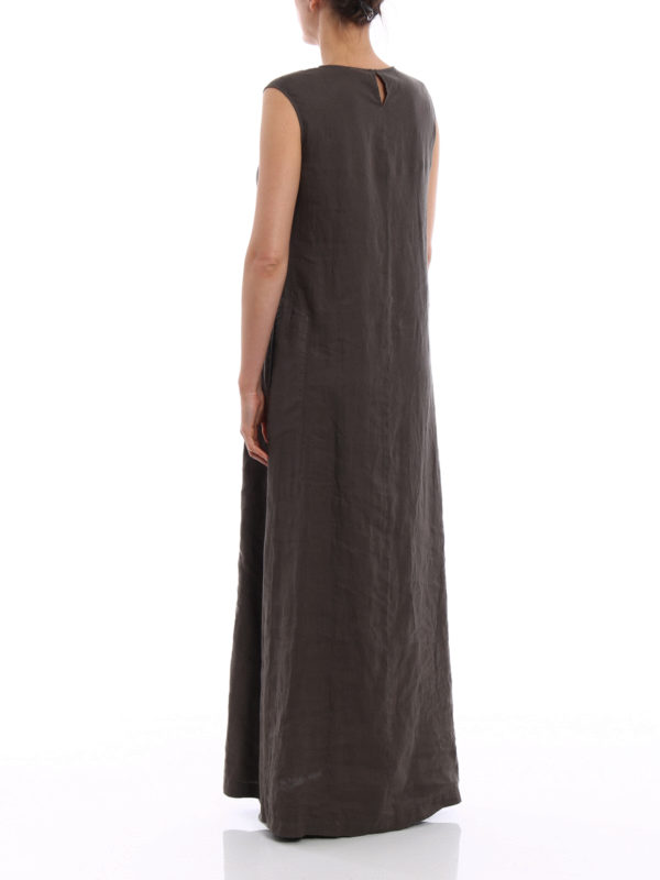 Maxi dresses Aspesi - Pure linen maxi dress - H613C19585132 | iKRIX.com