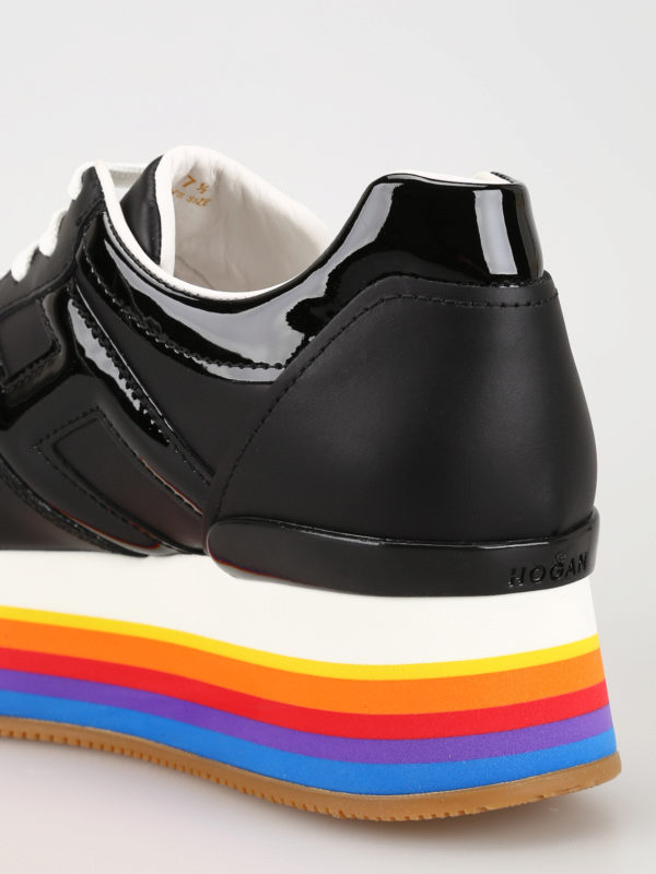 hogan rainbow platform sneakers