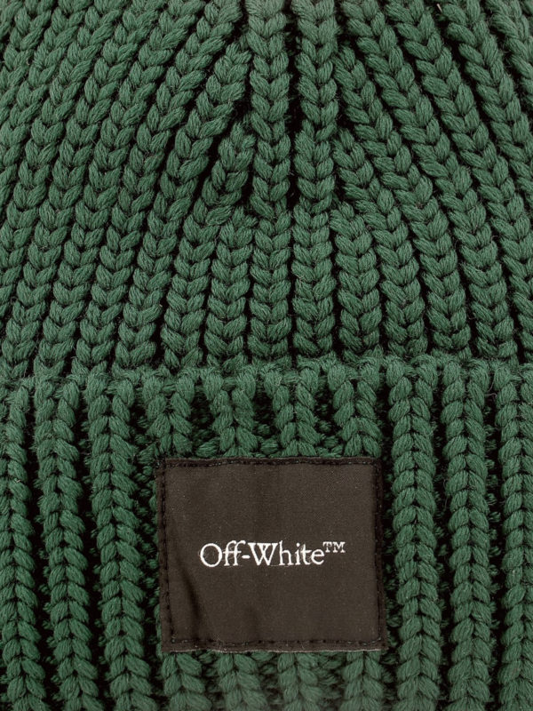 off white wool beanie