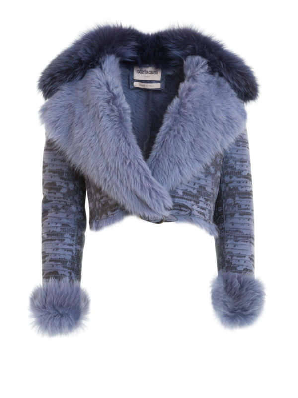 fox fur cropped jacket