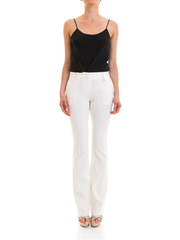 cotton bootcut trousers