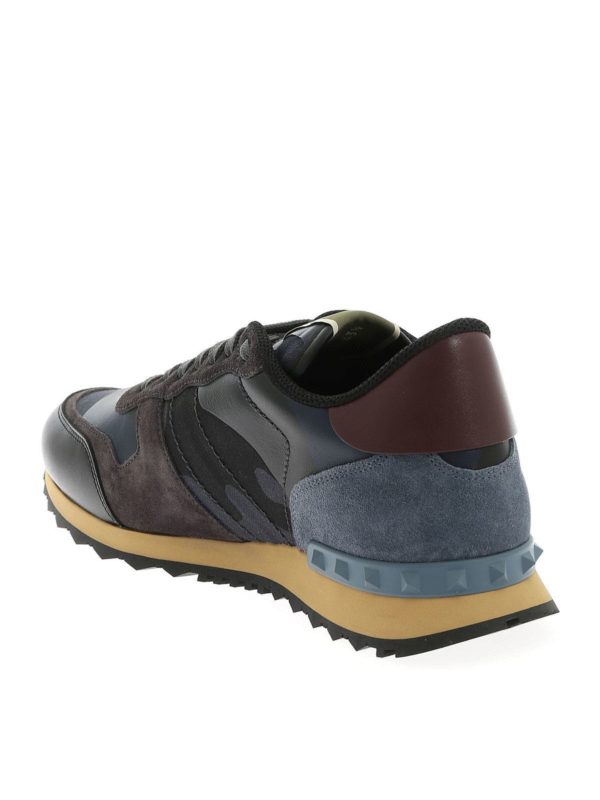 valentino mens trainers blue camo