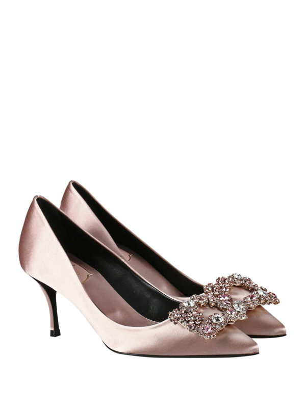 nude satin shoes