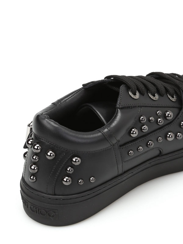 studded leather sneakers