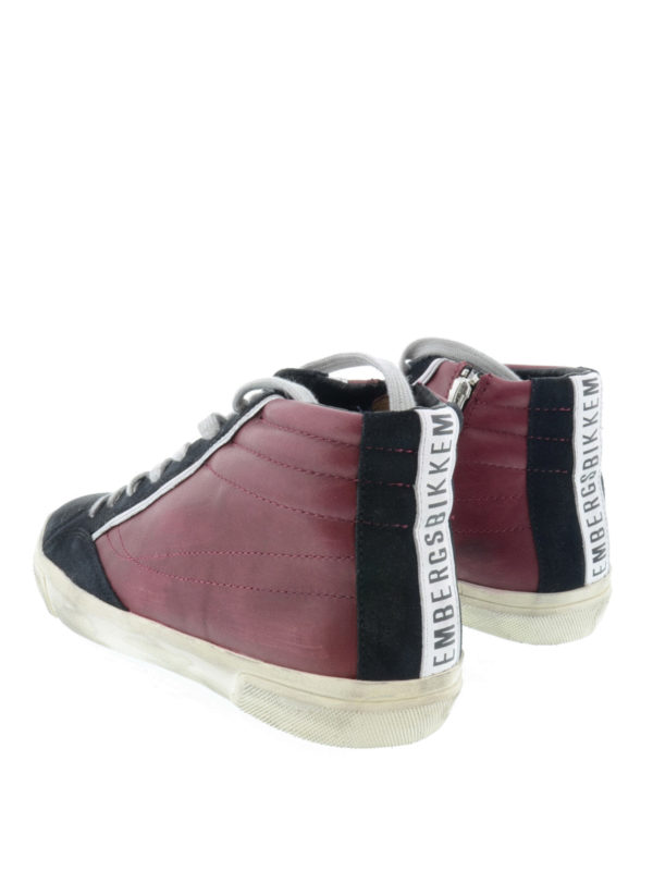 zipped mid top sneakers