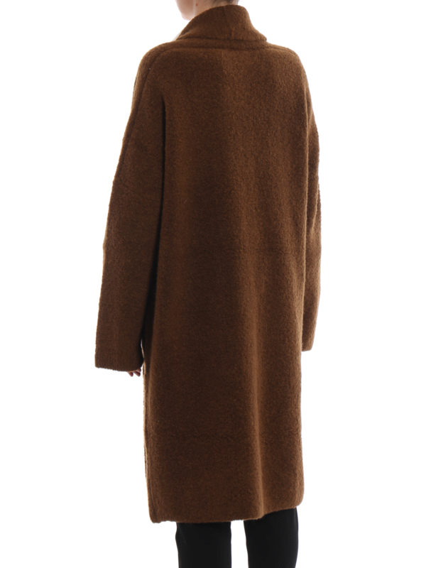 rust boucle coat