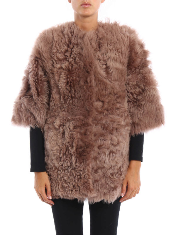 Curly shearling lambskin coat 