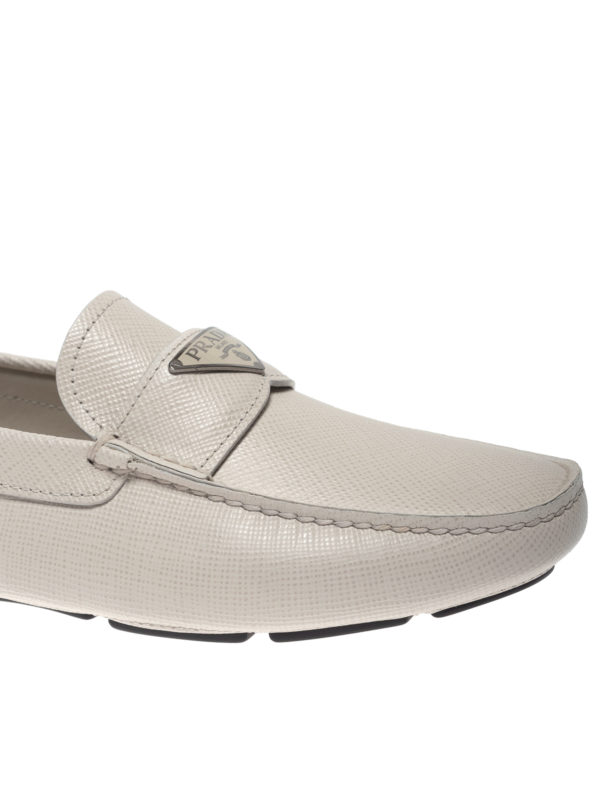 Saffiano leather driving loafers 