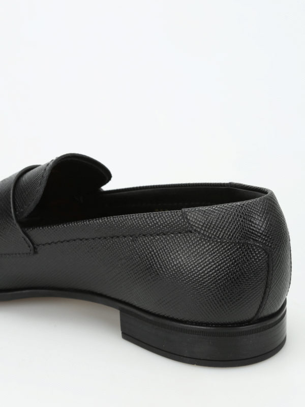 prada saffiano leather penny loafer