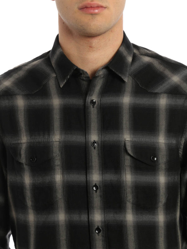 saint laurent flannel shirt