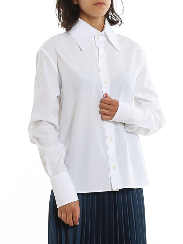 SAINT LAURENT buy online Cotton shirt with maxi collar
