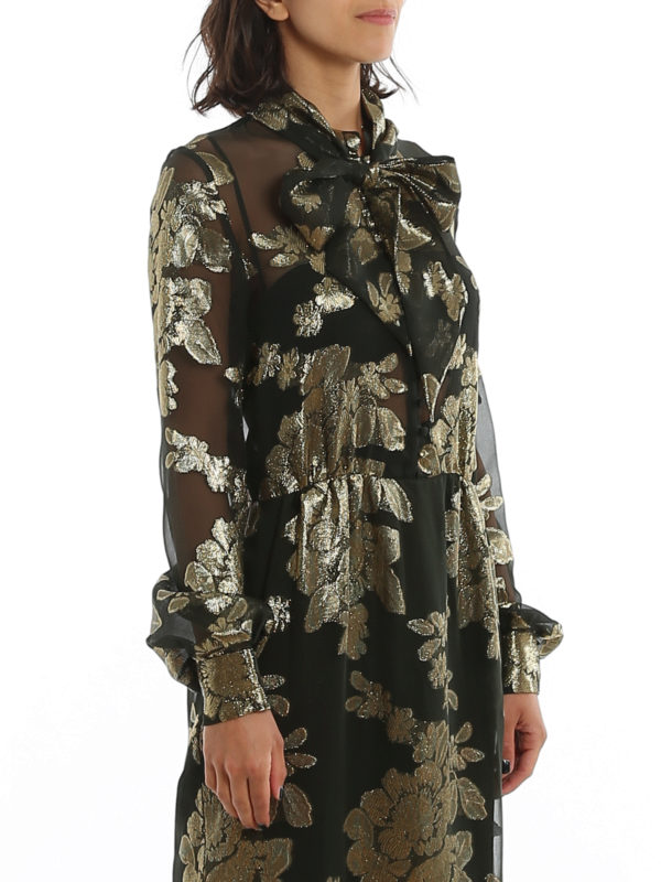 SAINT LAURENT buy online Floral embroidered silk dress