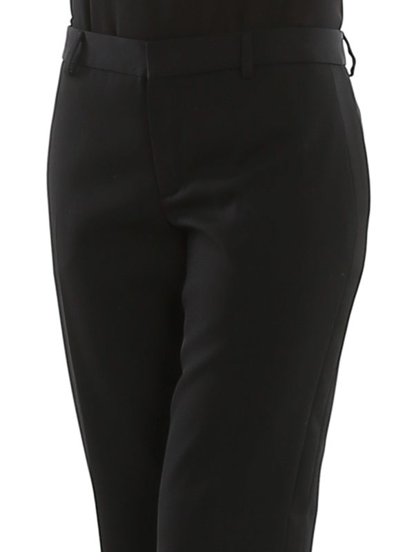 Satin detail wool bermuda shorts 