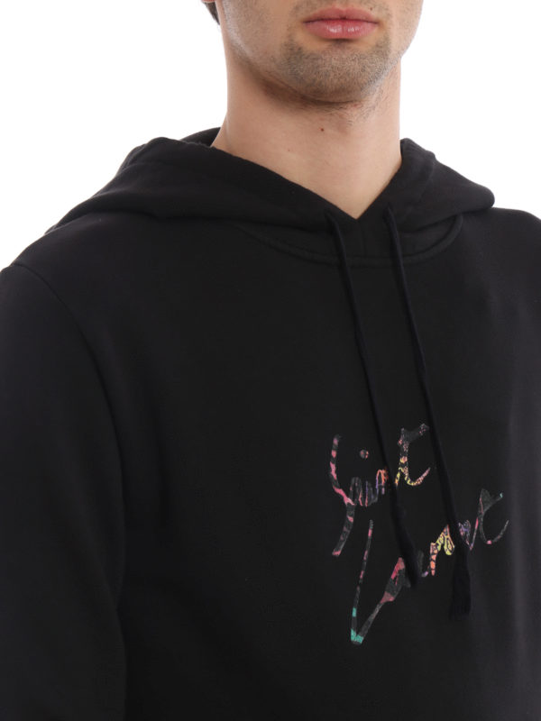 saint laurent signature hoodie