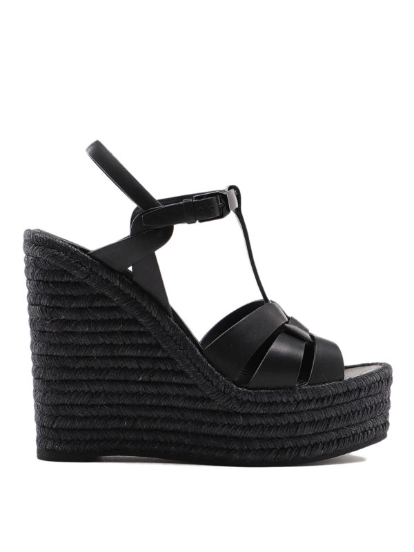 ysl black wedges