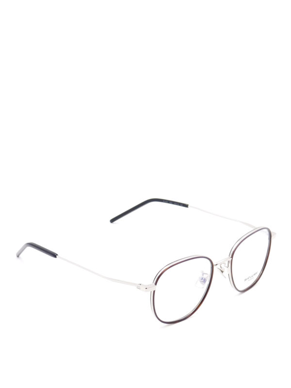 SAINT LAURENT: Glasses - Metal rounded optical glasses