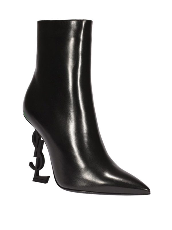 ysl leather booties