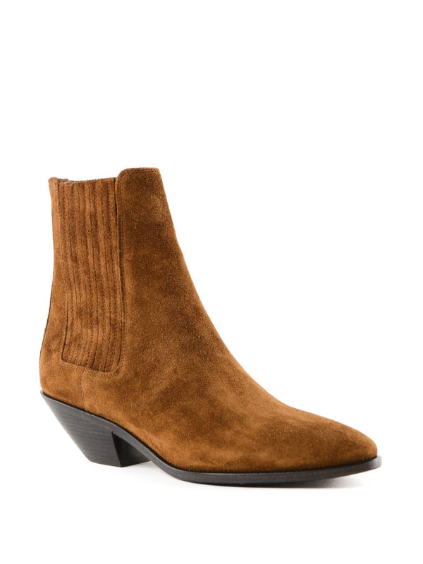 saint laurent west suede chelsea boots