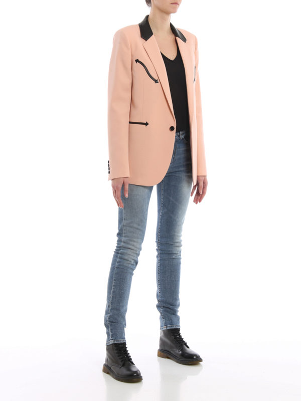 saint laurent pink blazer