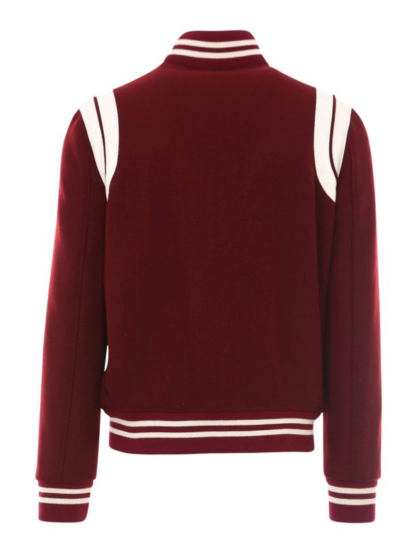 saint laurent burgundy teddy jacket