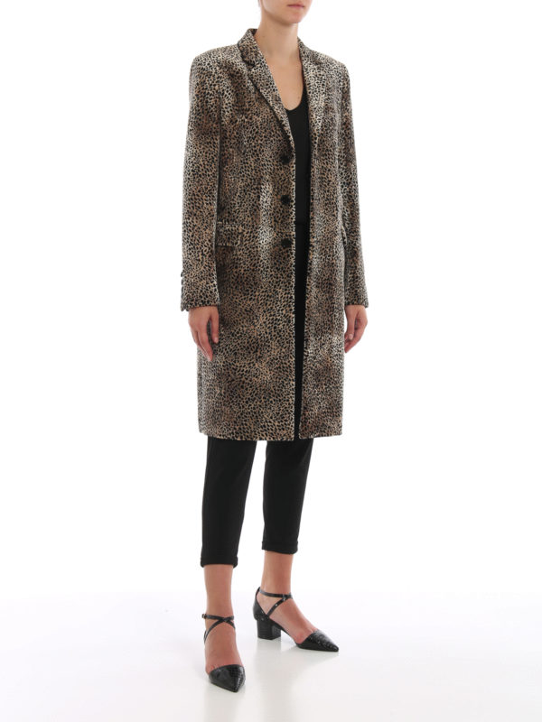 velvet leopard coat