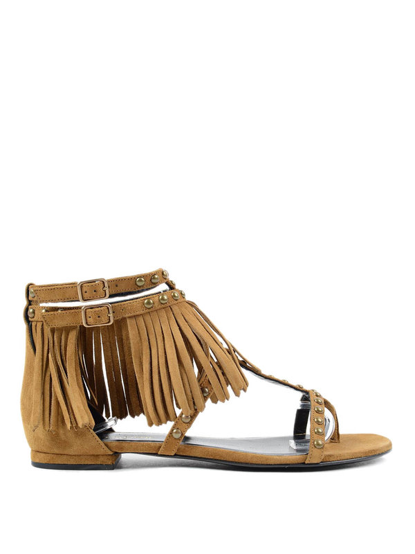 saint laurent fringe sandals