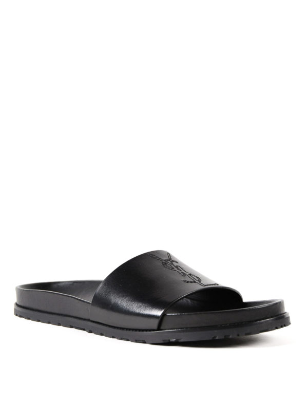 saint laurent jimmy leather slides