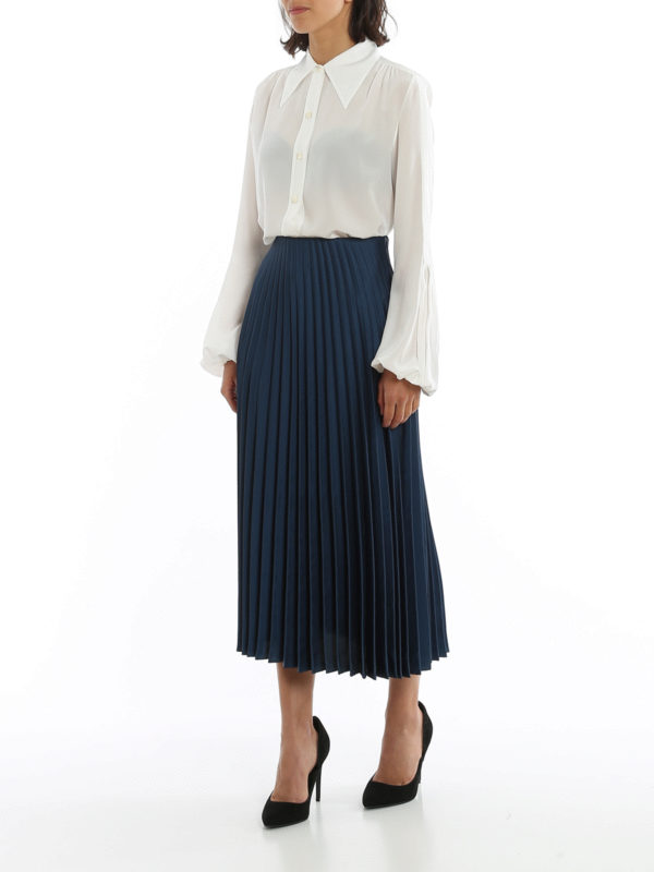 SAINT LAURENT: shirts online - Puffed sleeve silk shirt