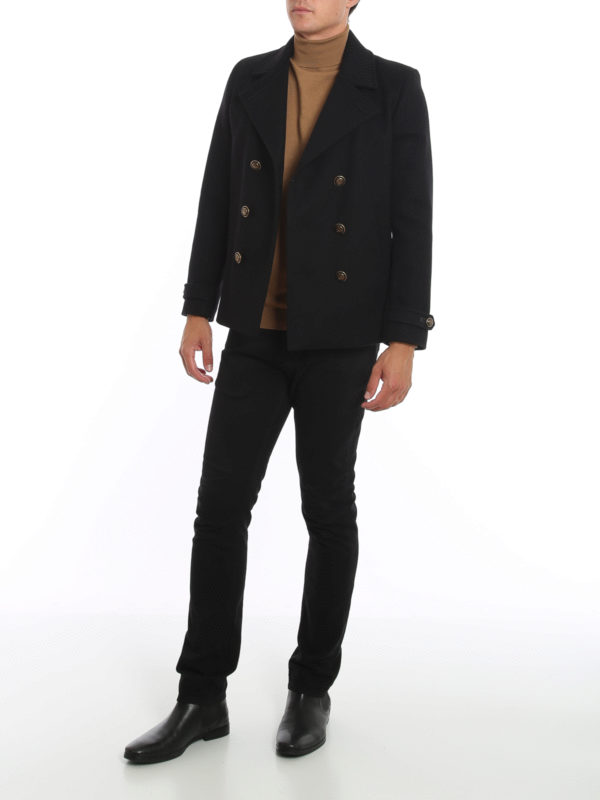 کوتاه Saint Laurent - Wool peacoat 
