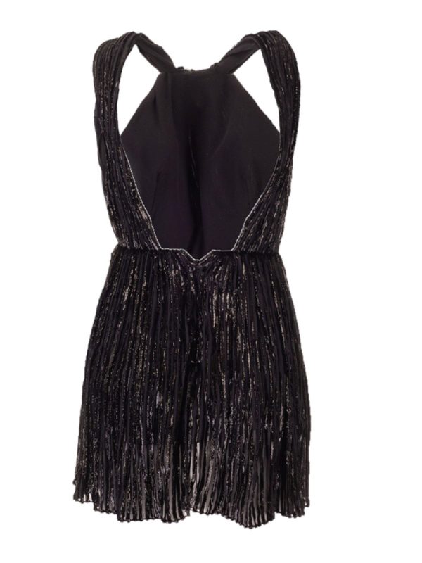 Short pleated dress in black 