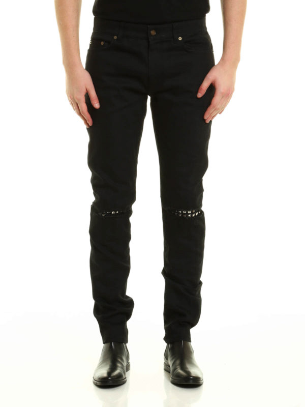 saint laurent studded jeans