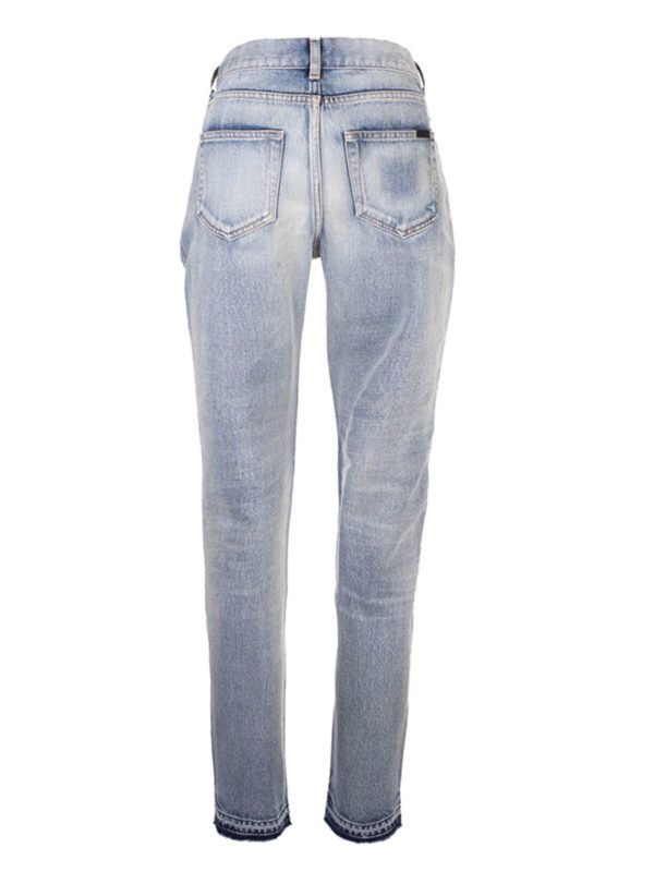 saint laurent light blue jeans