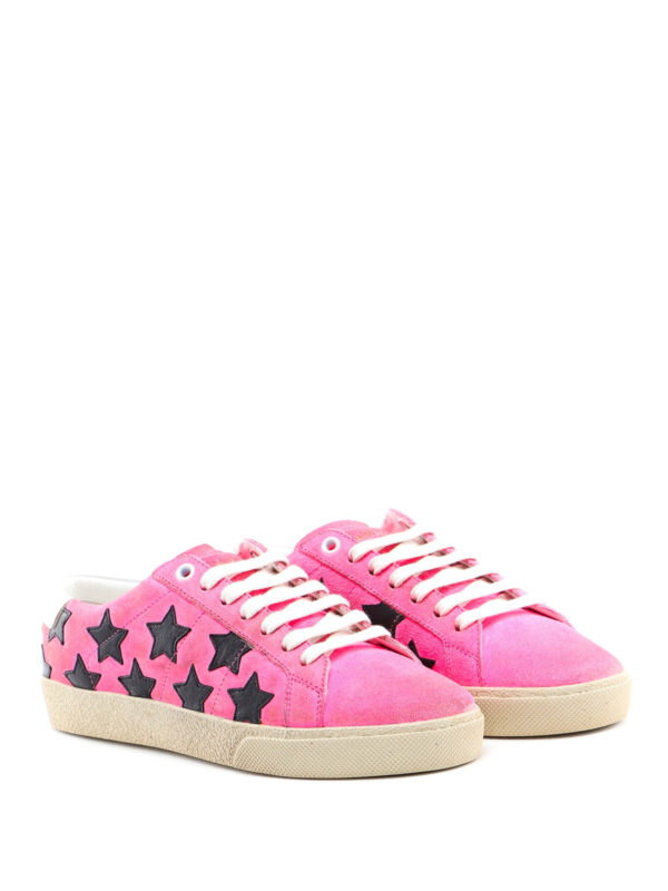 saint laurent pink star sneakers