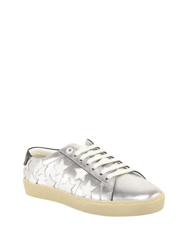 saint laurent silver sneakers