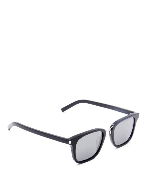SAINT LAURENT: sunglasses - Metal bridge acetate sunglasses