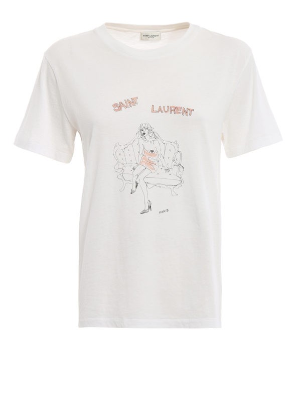 تی شرت Saint Laurent - Drawing print 