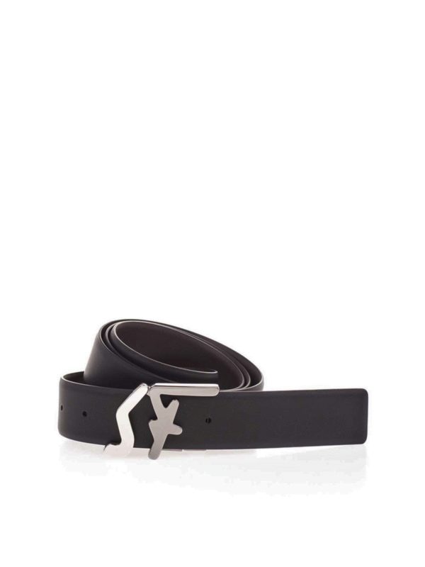 Salvatore Ferragamo - Reversible SF leather belt - belts - 734199