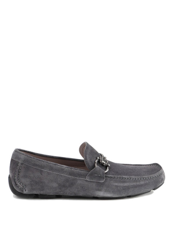 salvatore ferragamo loafers suede