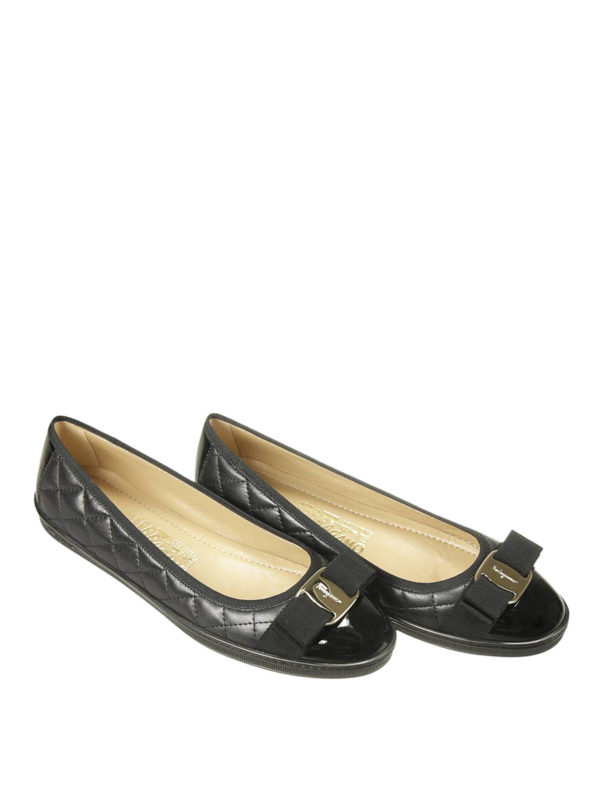 salvatore ferragamo rufina quilted flats