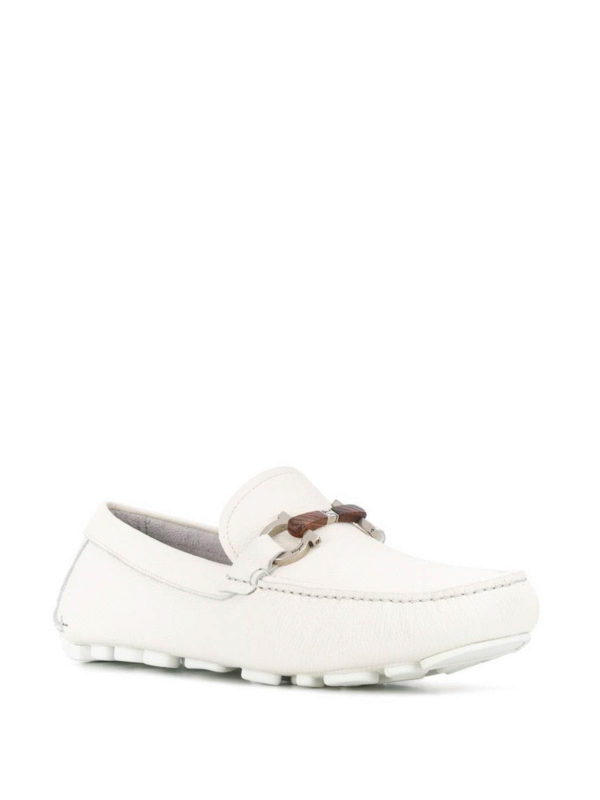 mens white ferragamo loafers