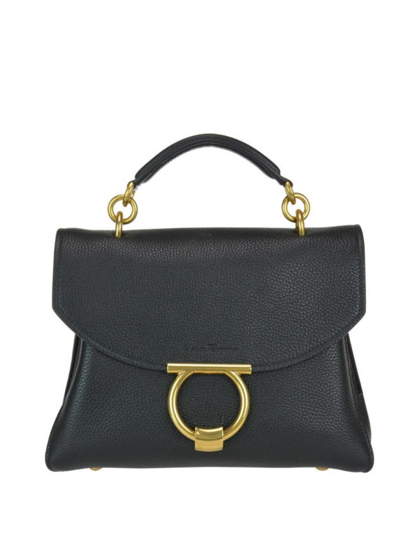 salvatore ferragamo leather shoulder bag