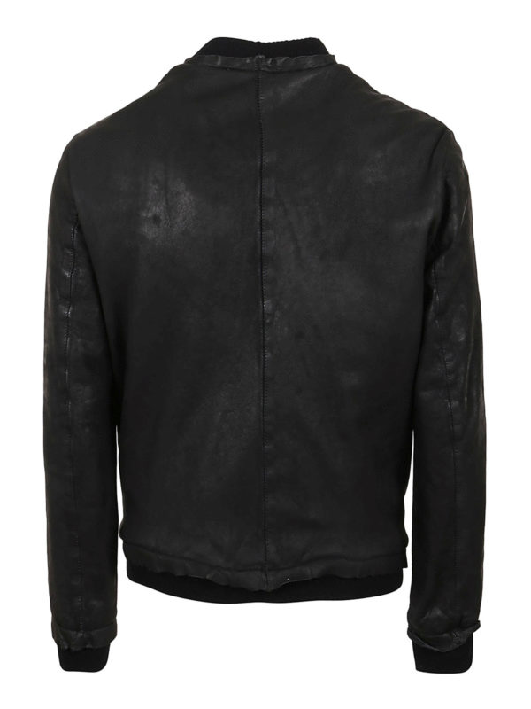Salvatore Santoro - Calfskin bomber jacket - leather jacket - 39531UBLACK