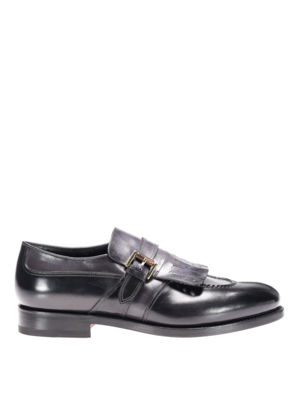 santoni leather slippers