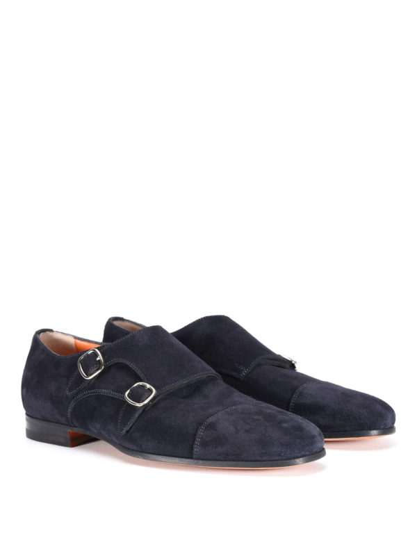 suede monk strap shoes