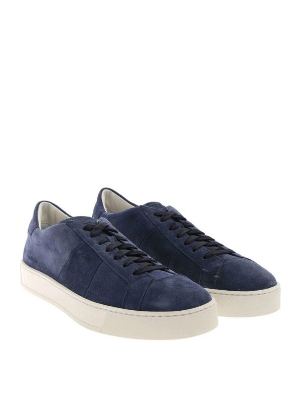 santoni blue sneakers