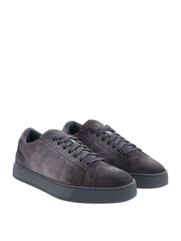 dark grey suede sneakers