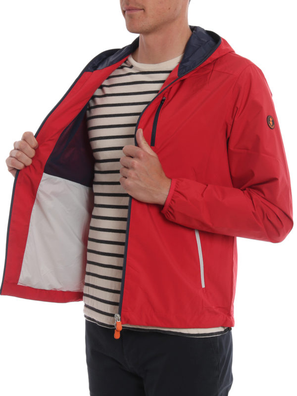 red jacket windbreaker