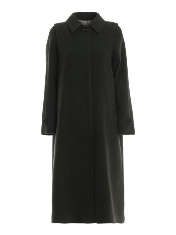 Long coats Schneiders - Adamaris dark green loden coat - 8255200186000