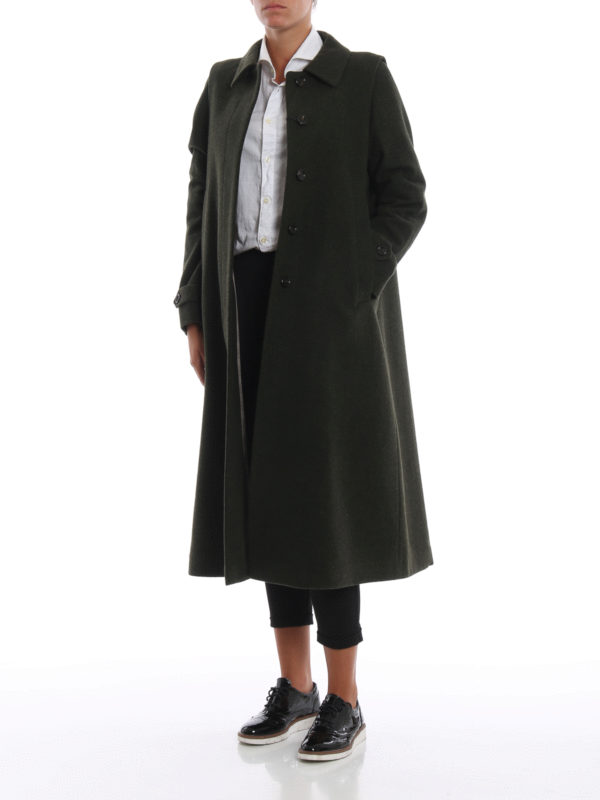 Long coats Schneiders - Adamaris dark green loden coat - 8255200186000